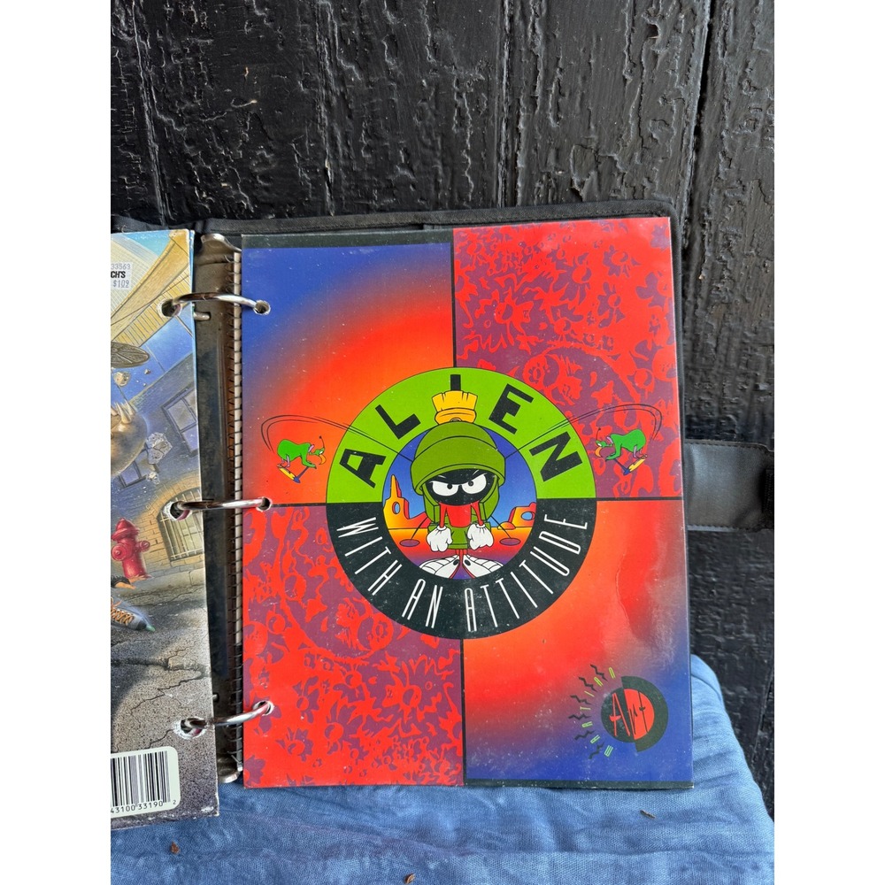 Vintage Mead Five Star latch Binder with Garfield Folders 90s School Supplies - Picture 10 of 14